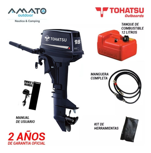 Motor Fuera De Borda Tohatsu 9.8hp 2t Pl Dolar Billete