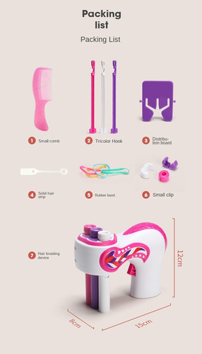 Kit Juguetes Para Trenzar El Pelo De Los Niños Niñas Trenza*