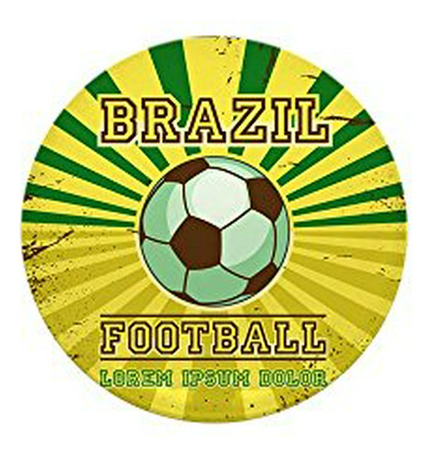 Royal Lion Mini Button Brazil Football Soccer Lorem Ipsum