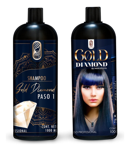 Cerafria Gold Diamond Maxlizocol Kit Litro Con Shampoo