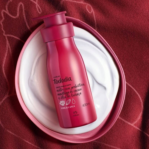 Creme Hidratante Corporal Cereja e Avelã 400ml Natura Tododia