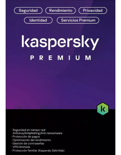 Kaspersky Premium, 5 dispositivos, 1 ano