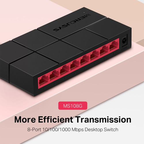 Switch Mercusys Gigabit Ethernet Ms108g 8puertos 100/1000mbp