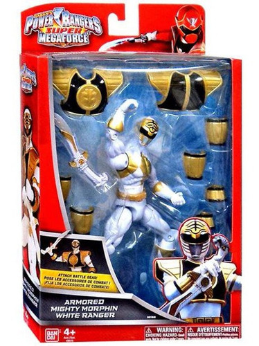 2014 Bandai Power Rangers Super Megaforce Armored M M White 