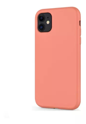 Funda de silicona para iphone 11 color rosa chicle camara cerrada - Sibersus