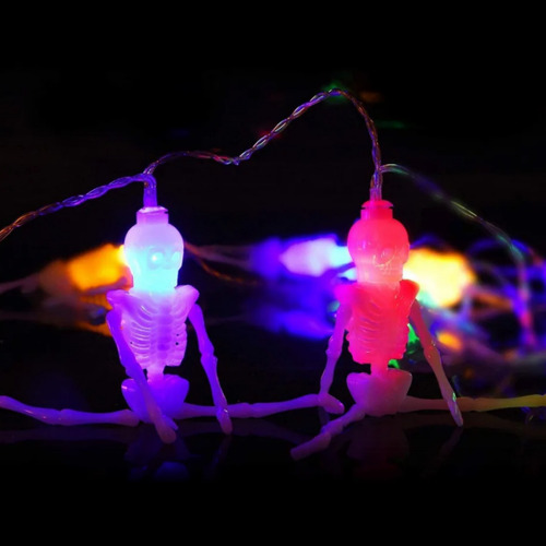 Cadena De Luces Led De Halloween De 3 M Y 20 Led, Calavera,