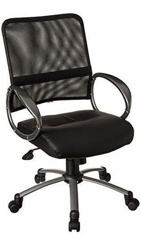 Silla De Oficina Con Respaldo De Malla Boss (negra)