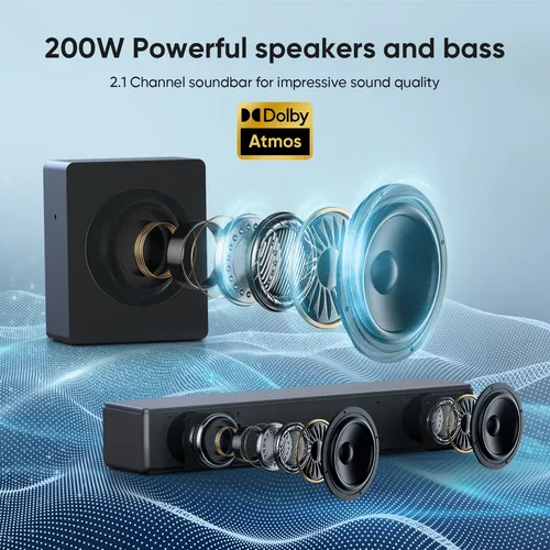 Barra De Sonido Completa Con Dolby Atmos Y Subwoofer