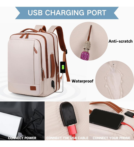 Mochila Multifuncional, Apta Para Portátil De 15,6 Pulgadas