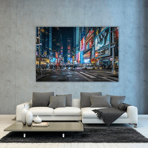 Cuadro Decorativo Nueva York Canvas Times Square Iluminado