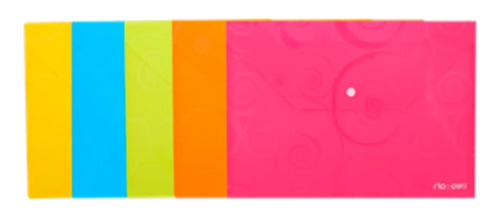  Sobre Deli Plastico Con Broche Colores Variados 0.18mm