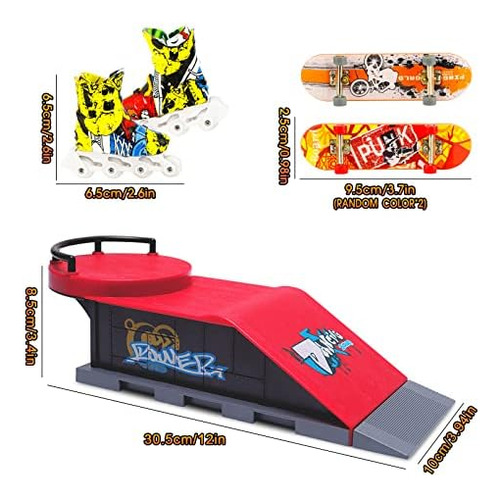 Kit De Rampa Momsiv Mini Finger Toy Para Parque De Patinetas