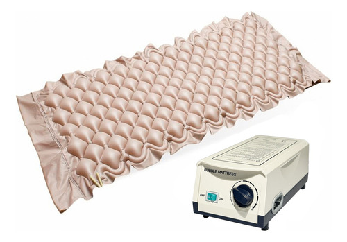 Colchon Antiescaras Con Motor Silencioso + Kit De Reparación Color Beige