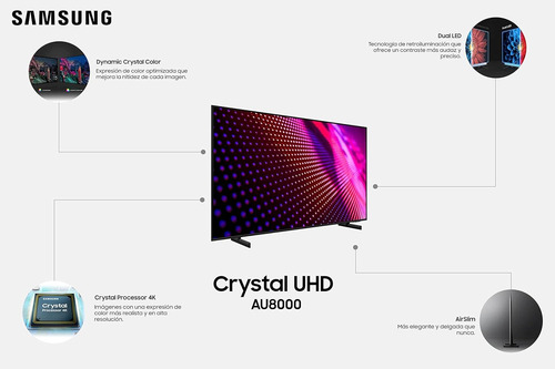 Samsung 43 Crystal 4k 2160p Smart Led Tv Un43cu8000 (Reacondicionado)