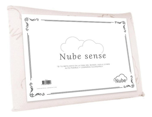 Almohada Nube Sense Extra Grande Vellon Siliconado Color Crema