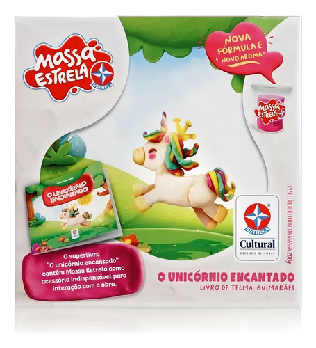 Super Massa Livro Unicórnio Encantado Com Acessórios Estrela
