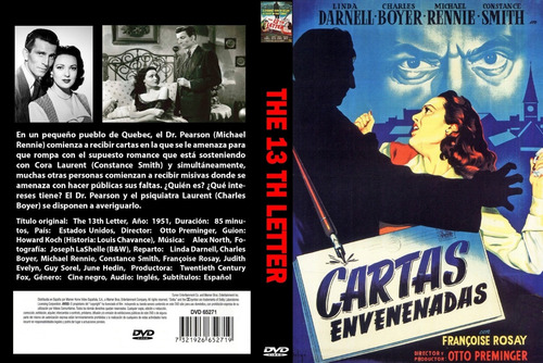 Cartas Envenenadas- L. Darnell- C. Boyer- Cine Negro - Dvd