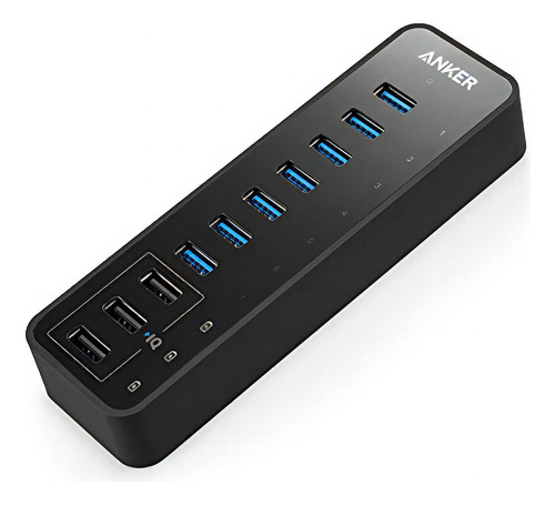 Anker 10 Port 60w Data Hub Con 7 Puertos Usb 3.0 Y 3 Puertos