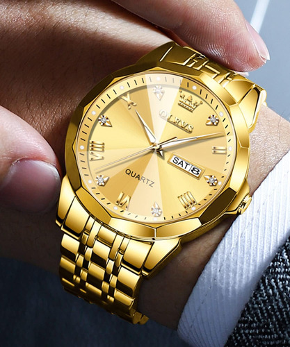 Reloj Pulsera Olevs De Oro Para Hombre