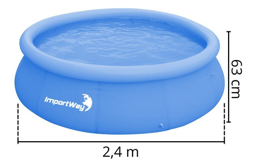 Piscina Borda Inflável Capacidade 2490 Litros Importway