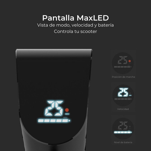 Scooter Eléctrico Maxwell + Soporte Celular + Mantenimiento