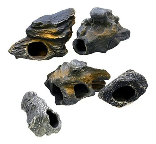 Dr Moss Cichlid Stone 5 Pc Set De Lujo Cueva De Ceramica Cu