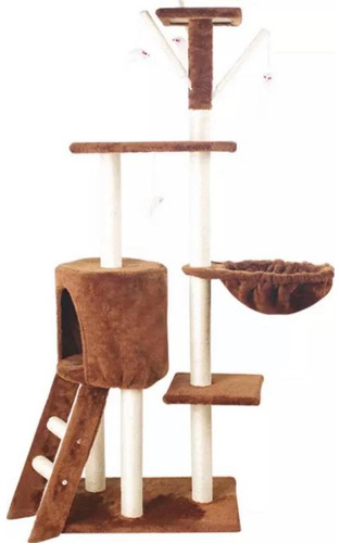 Rascador Para Gatos / Rascador Árbol Con Casa Para Gatos