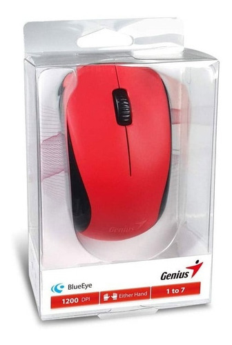 Imagen 5 de 10 de Mouse Genius Inalámbrico Nx-7000 Rojo