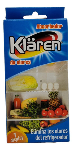 Pack X3 Absorbedor De Olores Refrigerador Klären 1 Display
