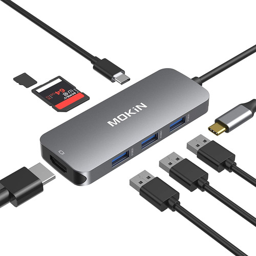 Adaptador Usb C Hub Hdmi Para Macbook Pro, Multipuertos Mac 