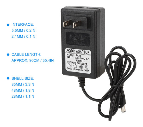 Adaptador De Alimentación Para Lámpara De Uñas 24v2a 48w