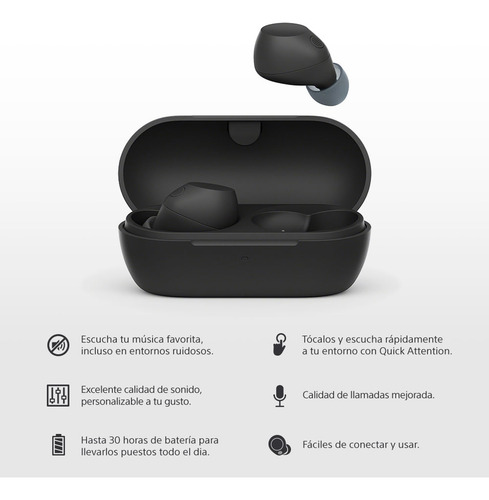 Audífonos Bluetooth Con Noise Cancelling Wf-c710n Sony