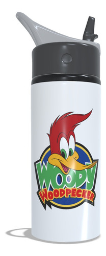 Pica-pau - Squeeze Aluminio Personalizado 600ml Pica-pau - Branco04
