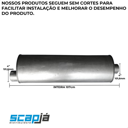 Escapamento Silencioso Caminhão 24.220 / 24.250 1991 A 2000