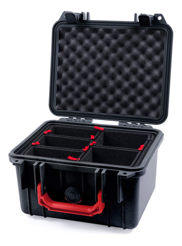 Funda Pelican Black Red 1300 Separador Trekpak