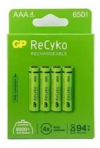Comprar Pilas Recargables Aaa 650 Mah Precargadas Recyko+ Gp X 4