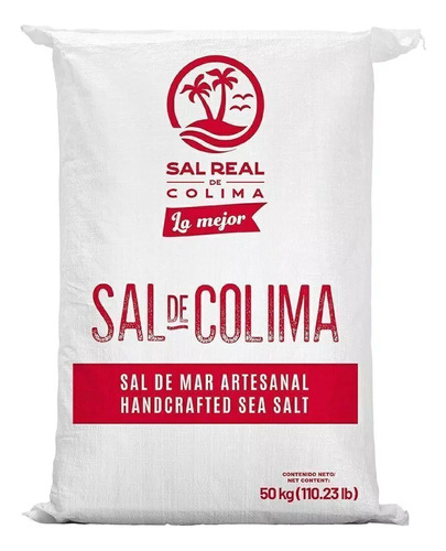 Sal De Mar Real De Colima 50kg Uso Industrial Suavizador