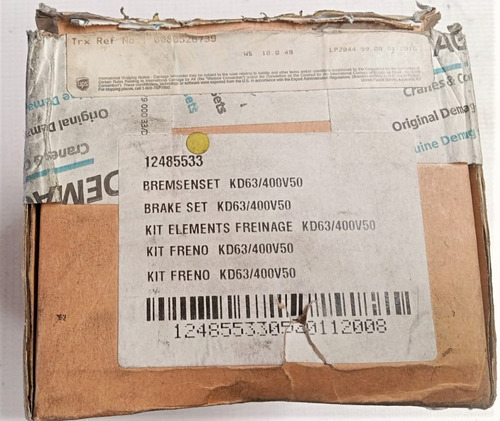 Demag Kd63 71587233 Set Para Freno Eléctrico 216 V