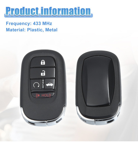 1 Control Remoto Para Honda Accord 2022 5 Button