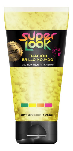 Gel Fija Pelo Fijación Brillo Mojado X 150grs Super Look