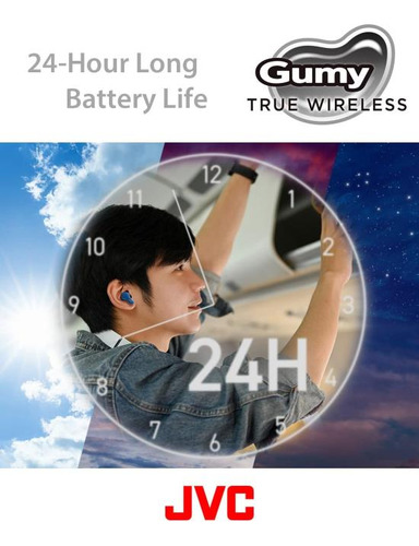 Jvc New Gumy True Wireless Earbuds, Batería De Larga Duració