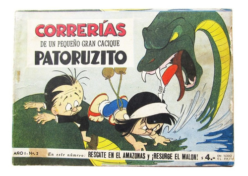 Correrías De Paturuzito Historieta Nº 02 De 1958 Dante Quint