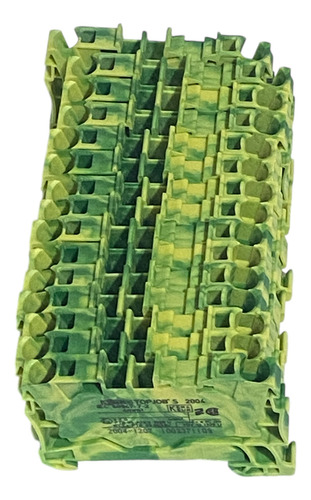 5 Clemas Tierra 2 Contactos Wago 2004-1207 4mm Verde/amarillo (Usado)