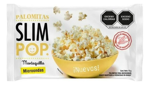 10 Pza Palomitas Para Microondas Slim Pop Sabor Mantequilla