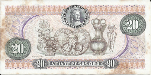 Colombia 20 Pesos Oro 1 Enero 1982