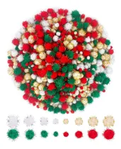 Comprar Pompones Navideños Allruyee, 1200 Piezas, Pompones Con Purpu