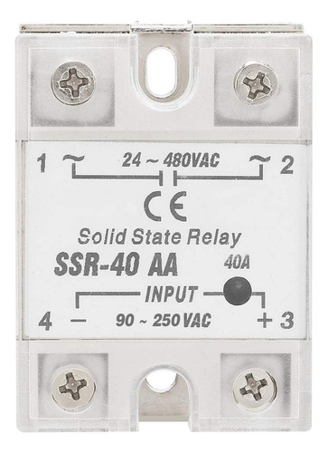 Rele Estado Solido Ac-ca Entrada Salida Modulo Led Metal