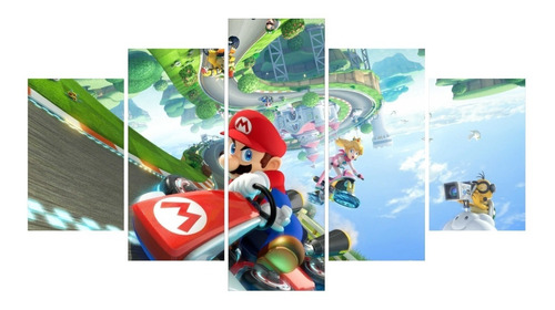 Cuadro Decorativo Video Juegos Mario Kart 125cm*70cm 