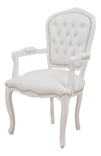 Silla Sillón Francés Luis Xv Luis Xvi Provenzal Antigua Blanco