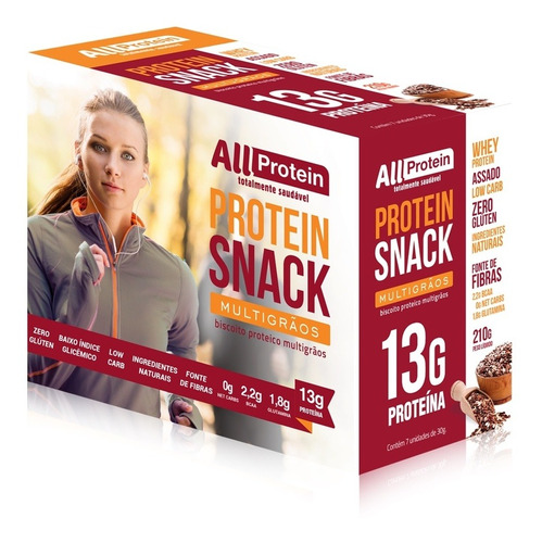 Caixa Protein Snack Multigrãos 7 Un De 30g All Protein